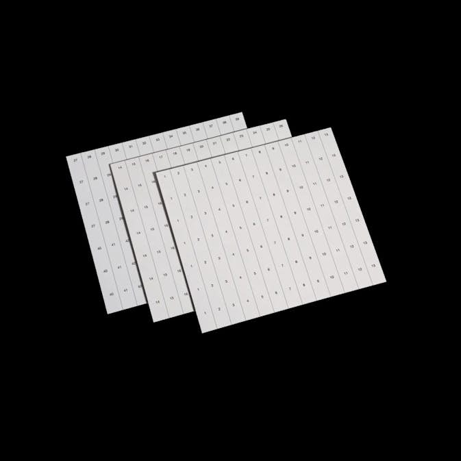 Märkremsa Hager till Gamma-kapsling 13 Moduler Bred för 1-52 Moduler