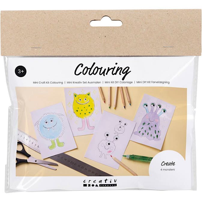 DIY-kit Creativ Company Färgläggning Monster