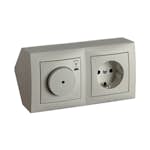 Hörnbox Hager Timer + 1-vägsuttag 1500 W 6 A S.1