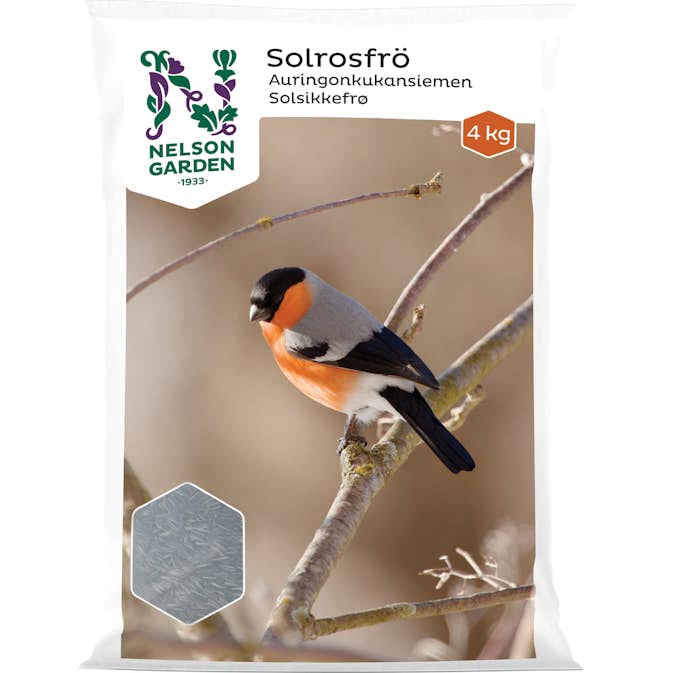 Fågelmat Nelson Garden Solrosfrö Strimmigt 4 kg