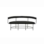 Sittbänk Vind Stallhagen x Josefin Lustig Svart Bänk med Ryggstöd Boucle/Stål 165 cm
