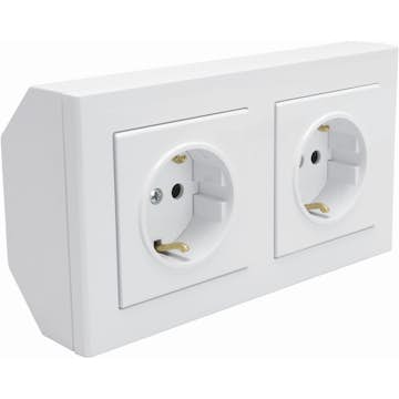 Hörnbox Malmbergs Optima 2Xschuko