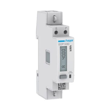 Energimätare Hager 1-fas Direktmätning upp till 40 A MID-Godkänd med Pulskommunikation