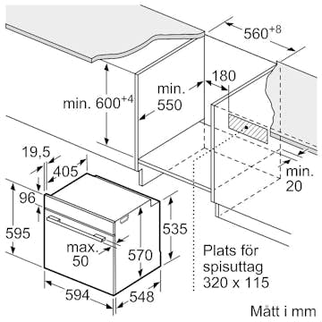 Inbyggnadsugn Siemens HB579GBR3 iQ500 Rostfri med Pyrolytisk Rengöring och Air Fry-funktion