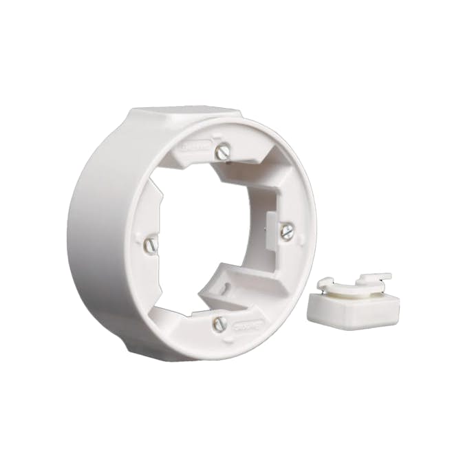 Förhöjningsram Hager 1-fack med Kabel- & Kanalingång Serie 1930 Blank Vit RAL 9010