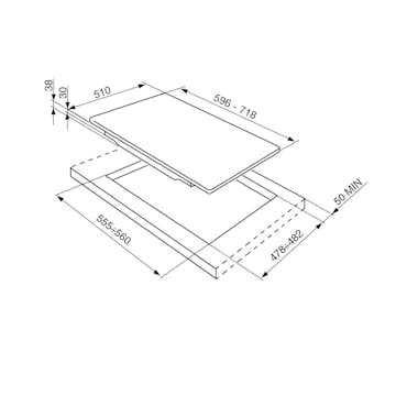 Gashäll Smeg Piano Design P64ES