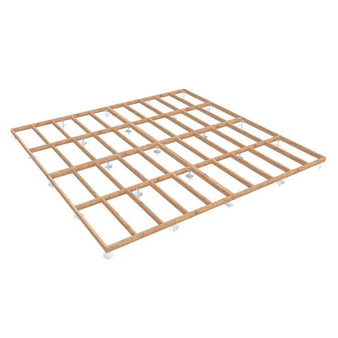 Träbalksgrund Palmako 6x6 m (inkl. LogFoot)