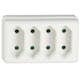 Grenuttag LogiLink Med 4 st Euro-uttag