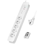 Grenuttag LogiLink 5-vägs Med Fjärr 433 MHz Överspänningsskydd 1,5 m