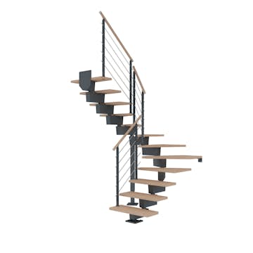 Vinkeltrappa Dolle Dubai Ek Vit Oljad 1/2 Design