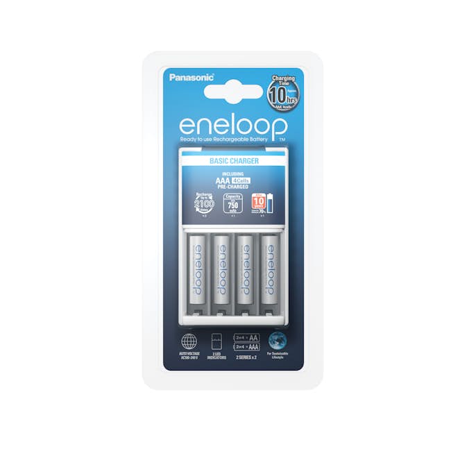 Batterikit Panasonic Basic Laddare inkl. 4xAAA 750mAh