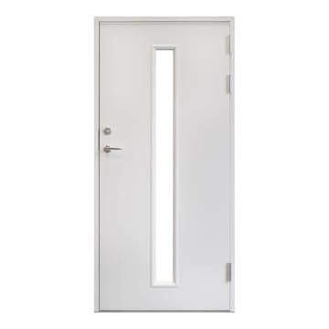 Ytterdörr Landskap Avlångt Glas Vitmålad