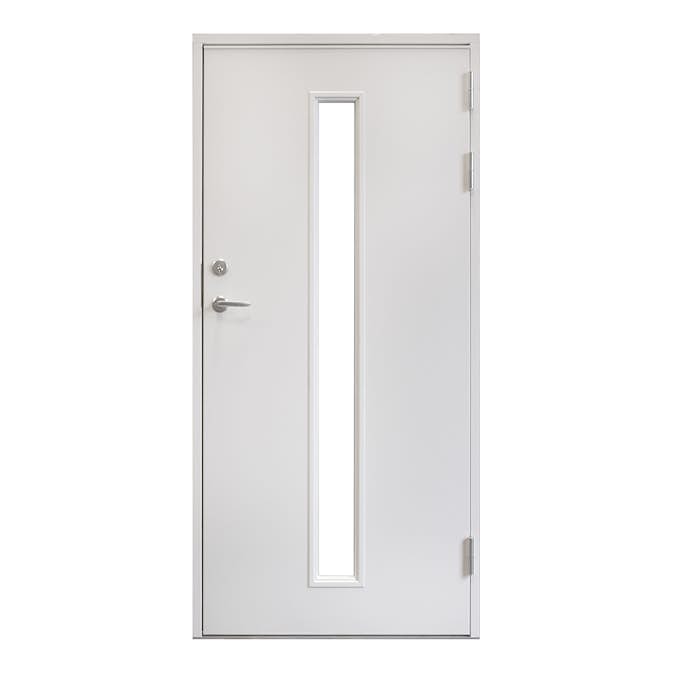 Utbytesdörr Landskap Avlångt Glas Vitmålad