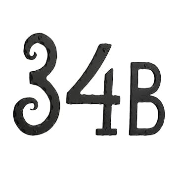 Husnummer Beslagsboden Svart Smide