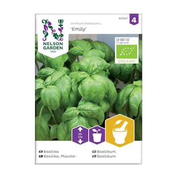 Frö Basilika Nelson Garden Emily grön Organic