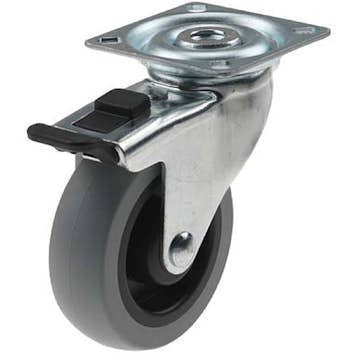 Länkhjul Millers med Broms Grå