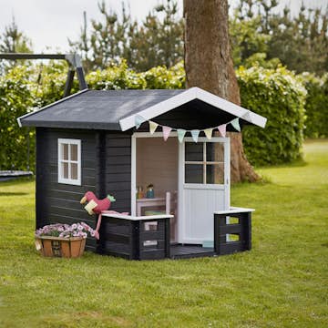 Lekstuga PLUS 134 x 134 cm + 58 cm Terrass Obehandlat inkl. Takpapp