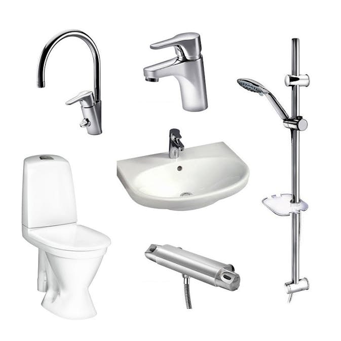 Badrumspaket Gustavsberg Rotpaket 2