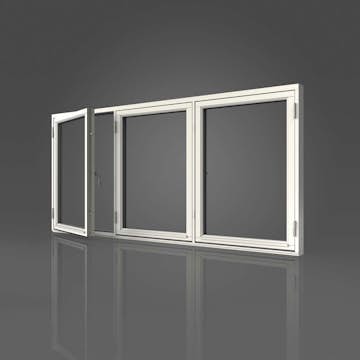 Sidohängt Fönster Elitfönster Original Trä 3-Luft