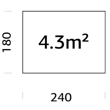 Träbalksgrund Palmako 2,4x1,8 m (inkl. LogFoot)