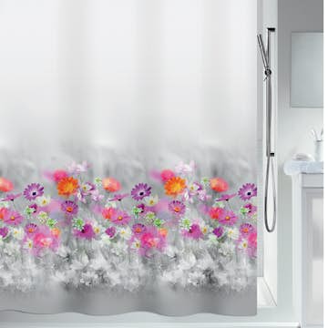 Duschdraperi Spirella Abella Grey/Pink 180X200