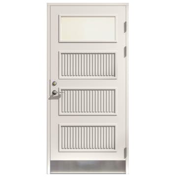 Ytterdörr SnickarPer 1002G Raster Klarglas Vit