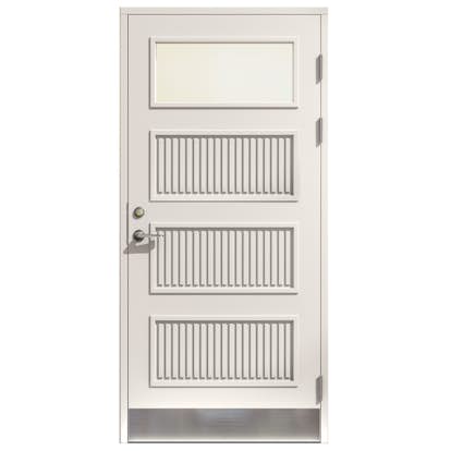 Ytterdörr SnickarPer 1002G Raster Klarglas Vit