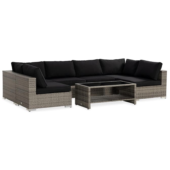 Loungegrupp Comfort Garden Bahamas 6-sits med Utebord m Hylla 5 Utomhus