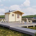 Bastu Luoman Lillevilla Kulovesi 7,6 m² Fristående Utebastu i Trä