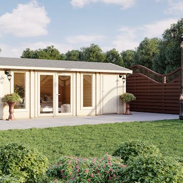 Attefallshus Luoman Lillevilla Kumpunen 18m² Komplett Stuga med Sadeltak