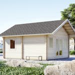 Attefallshus Luoman Lillevilla Teeri 28,5 m² Komplett Stuga med Sadeltak