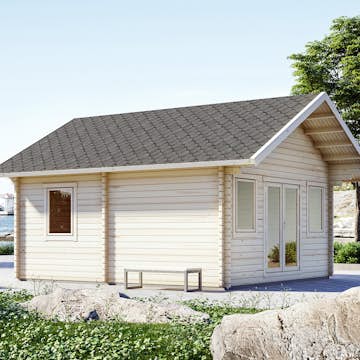 Attefallshus Luoman Lillevilla Teeri 28,5 m² Komplett Stuga med Sadeltak