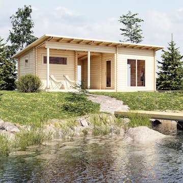 Attefallshus Luoman Lillevilla Kiuru 19,4 m² med Pulpettak