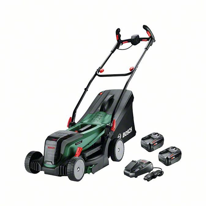 Gräsklippare Bosch Power Tools Universalrotak 2X18V-37-550 med Batteri och Laddare