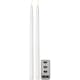 Antikljus Star Trading 2p Flamme Slim38 cm Vit