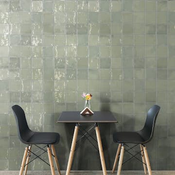 Kakel Lhådös Bristol Aquamarine 12,5x12,5 Blank cm