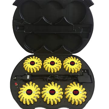 Varningsljus Japcell Flare Uppladdningsbar Inkl. Laddare & Batteri 6-Pack