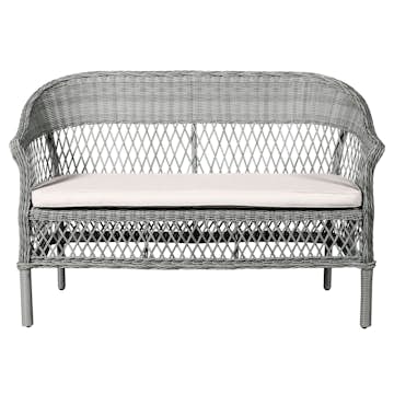 Trädgårdssoffa VILA Hven Rottingsoffa med Dyna i Sandfärg