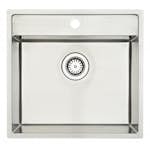 Diskho Lavabo Nexus 60 Rostfri 530 mm Enkel med Korgventil & Vattenlås