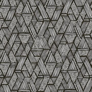 Tapet WOW Ethnic Stitch Svart/Vit