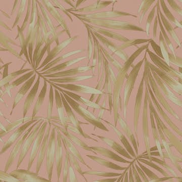 Tapet WOW Elegant Leaves Persika