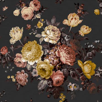 Tapet WOW Bouquet Svart