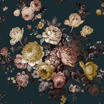 Tapet WOW Bouquet Blå