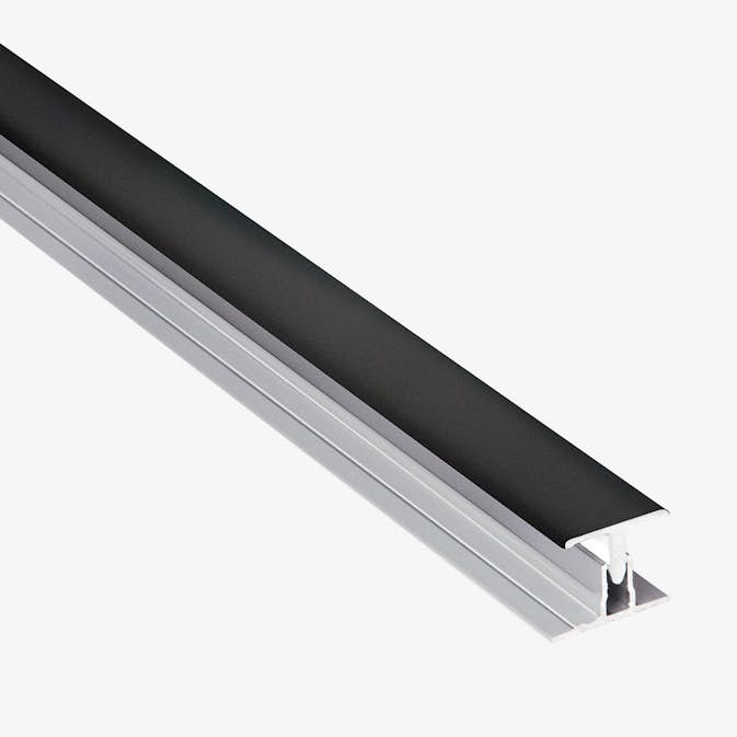 Foglist Fibo Alu Svart 2-del Skarv 2400 mm