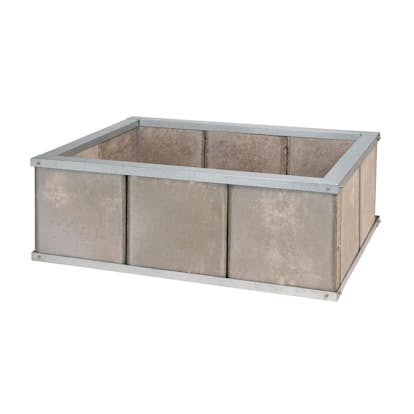 Odlingskrage Skotte Garden Pallkrage av Betongplattor & Zinkplåt, Rektangulär Odlingslåda