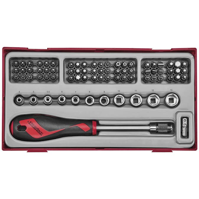 Bitsskruvmejselsats 76 delar Teng Tools TTMDQ76