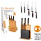 Knivblock Fiskars Functional Form i Miljövänligt Bambu Inkl 5 Proffessionella Knivar