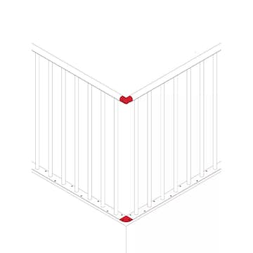 Start- och hörnpaket för Classic skyddsräcke