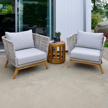 Loungeset Hillerstorp Himmelsnäs inkl. Bord Ø50 cm Utomhus