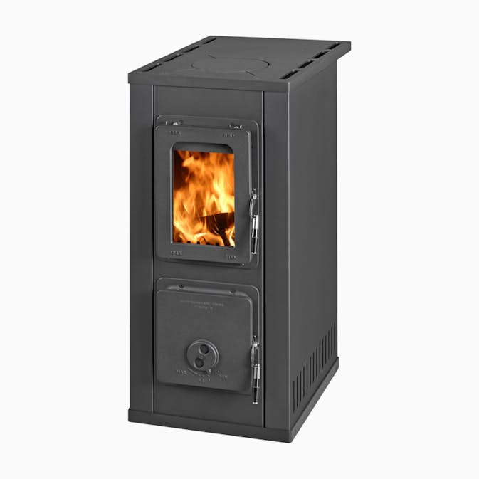 Braskamin Kaminexperten Flensburg III Kökskamin i Gjutjärn & Stål 7kW
